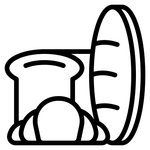 Bread breakfast supermarket meal icon