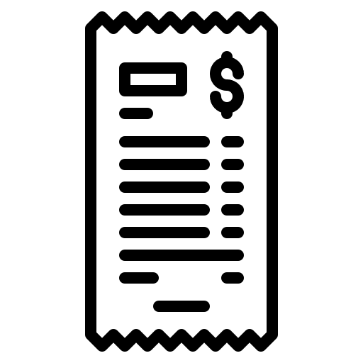 Bill business grocery commerce icon Bill business grocery commerce icon