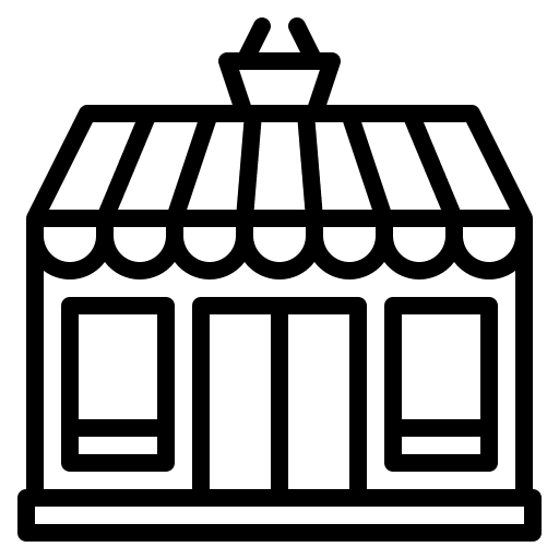 Store online store architecture and city grow shop icon Store online store architecture and city grow shop icon