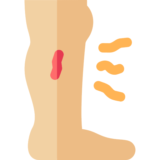 Injury leg healthcare injury icon