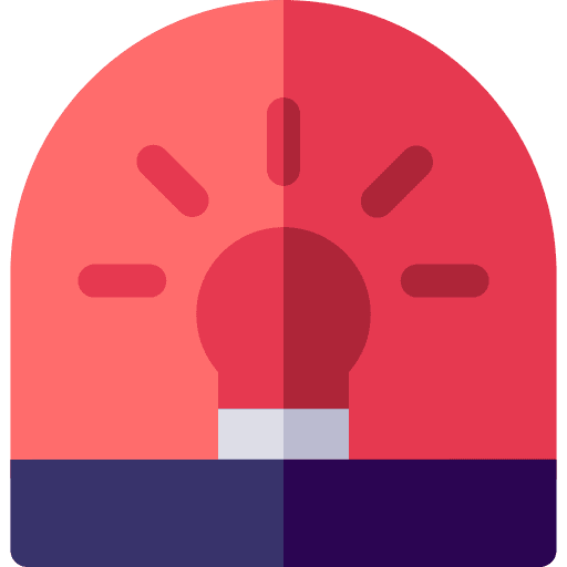 Siren light security alert icon