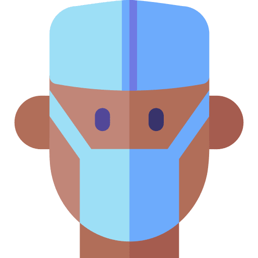 Doctor face mask uniform afro icon