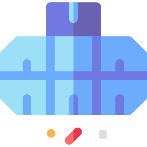 Pill box treatment medicine pill box icon