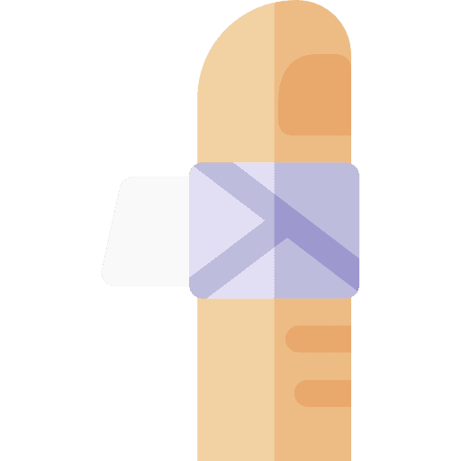 Finger body part bandage wound icon