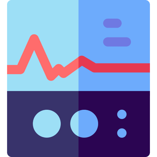 Heart rate monitor clinic cardiology hospital icon