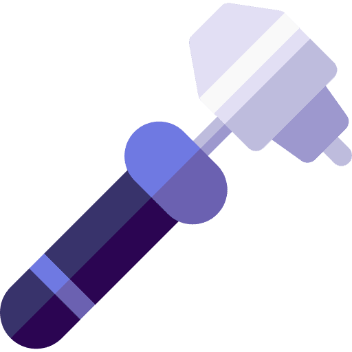 Otoscope medical kit hearing exam ear icon