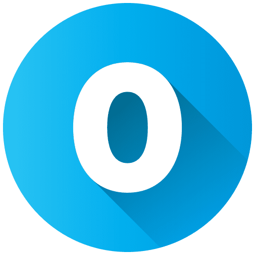 Zero shapes and symbols math character icon