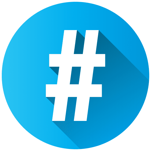 Hash key shapes and symbols ui social media icon