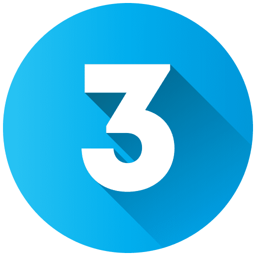 Number 3 ui three shapes and symbols icon