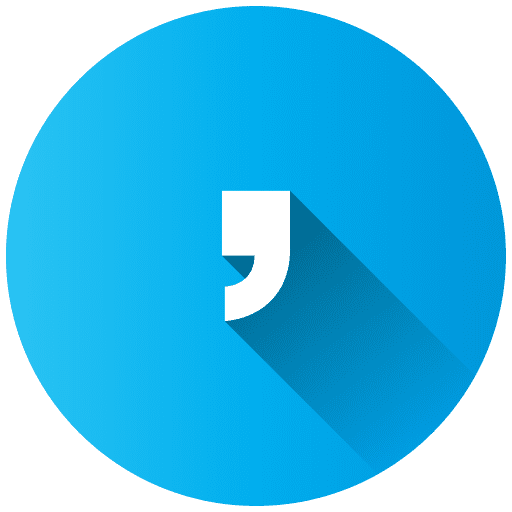 Comma math education punctuation icon