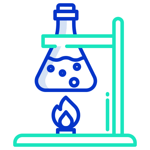 Chemical bunsen burner flask experiments icon Chemical bunsen burner flask experiments icon