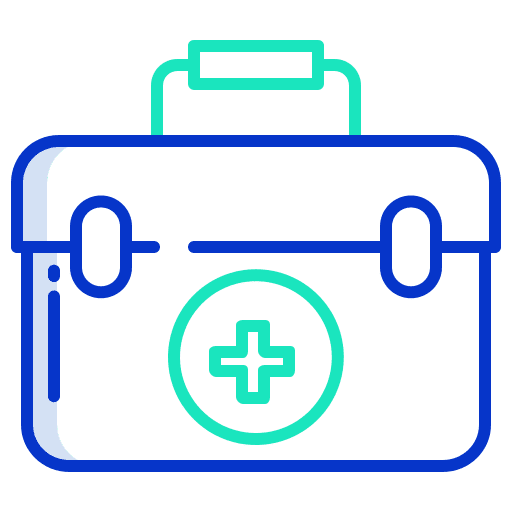 First aid kit health care medical music and multimedia icon First aid kit health care medical music and multimedia icon