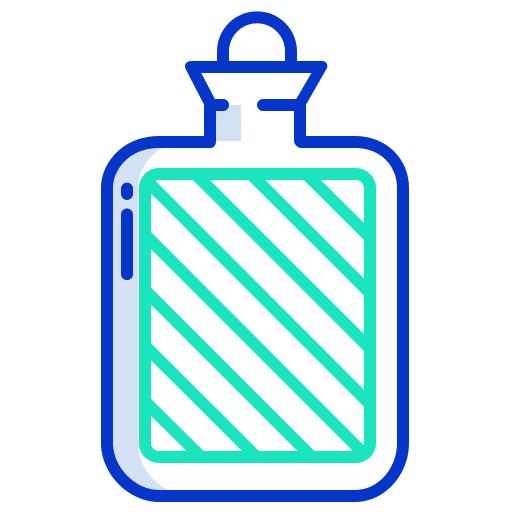 Hot water bottle travel heating wellness icon Hot water bottle travel heating wellness icon