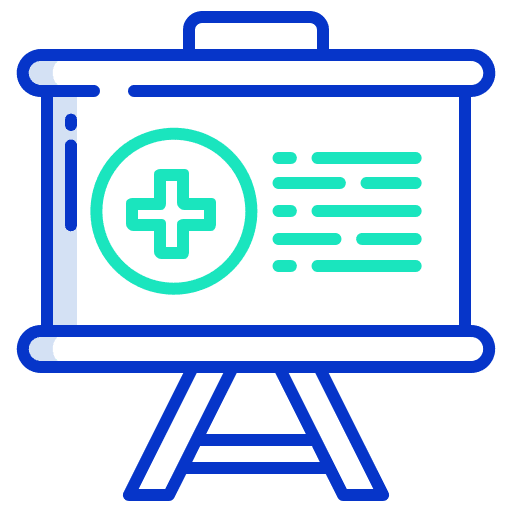 Presentation healthcare and medical presentation science icon Presentation healthcare and medical presentation science icon