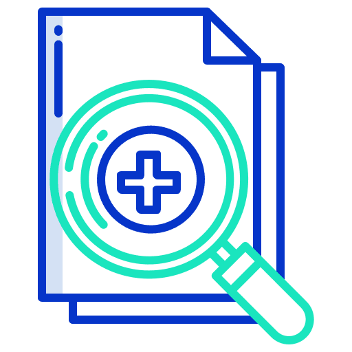 Report search document medical icon Report search document medical icon