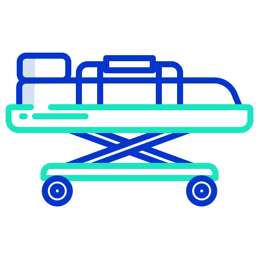 Stretcher illness patient hospital bed icon Stretcher illness patient hospital bed icon
