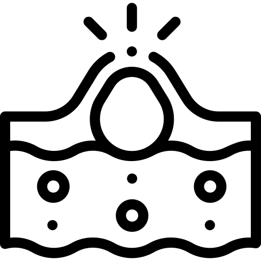 Acne head acne skin icon