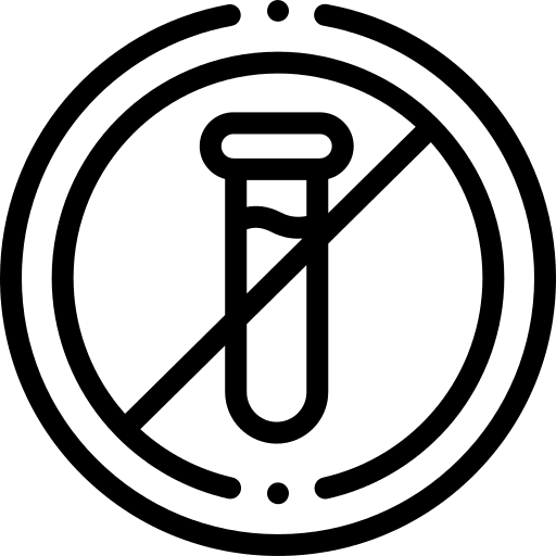 Chemical free chemical free prohibition cosmetic icon