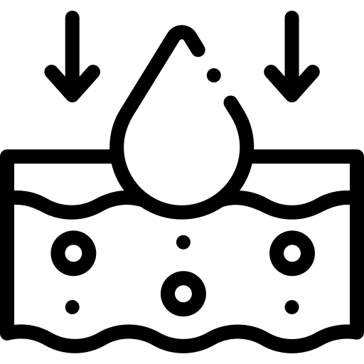 Moisturizing healthcare and medical foam drop icon
