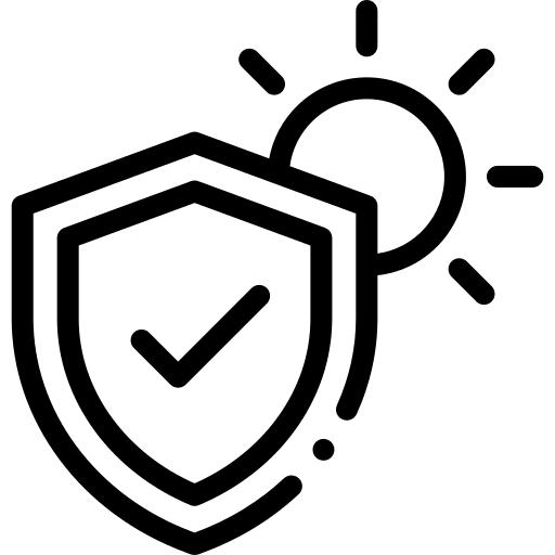 Sun protection security beauty sunblock icon