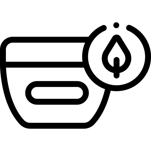 Cream organic leaf moisturizer icon