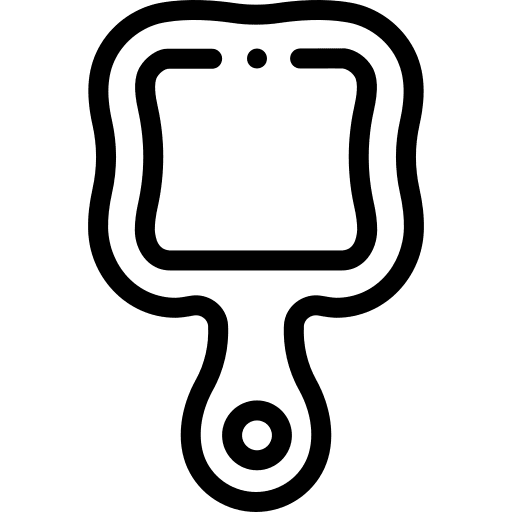 Hand mirror hand mirror salon beauty icon