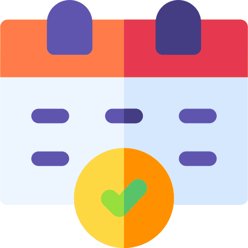 Calendar administration check mark schedule icon