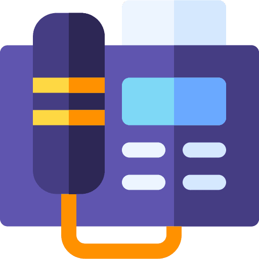 Fax electronics telephone communications icon