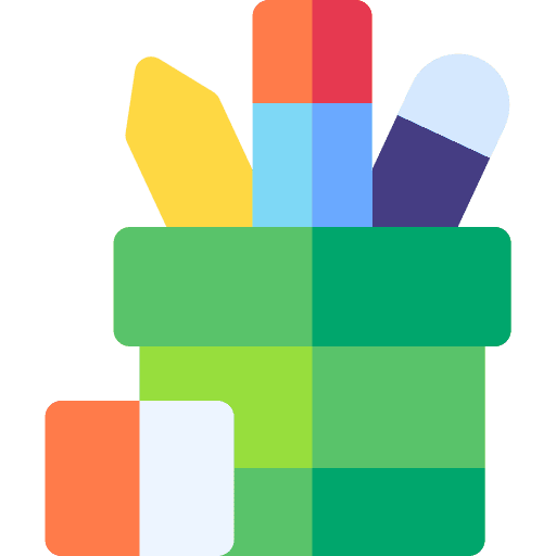 Pencil case office material eraser school material icon