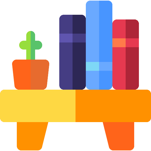 Bookshelf furniture and household bookshelf book icon