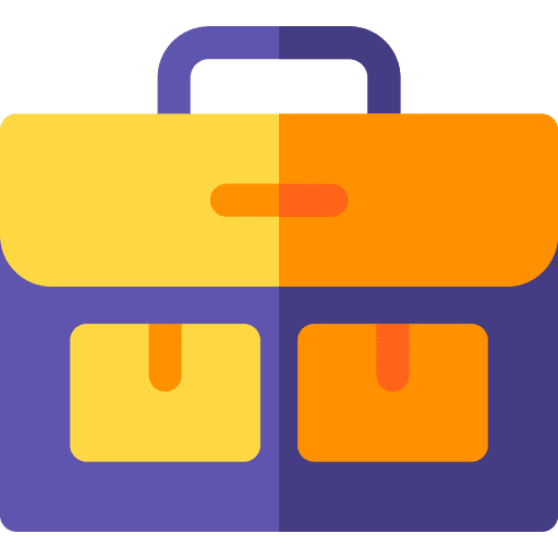 Briefcase businessman portfolio suitcase icon