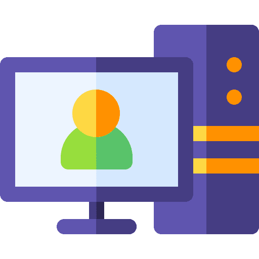 Pc screen monitor electronics icon
