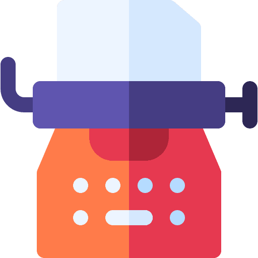 Typewriter paper typewriter type icon