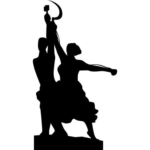 Hammer sickle moscow statue icon