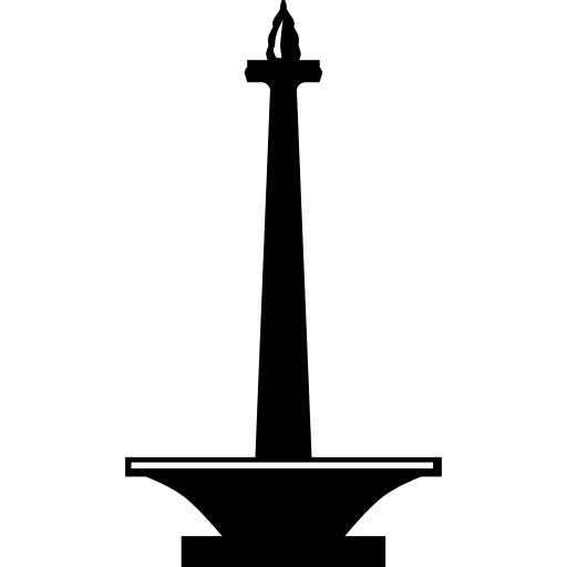Jakarta indonesia obelisk monuments icon