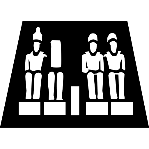 Abu simbel nubia egypt monuments icon