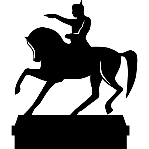 Sculpture paris equestrian statue icon