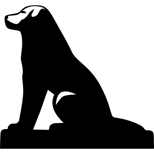 Dog statue sculpture dog icon