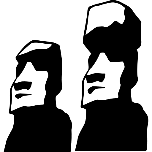 Sculpture easter island monolith monuments icon