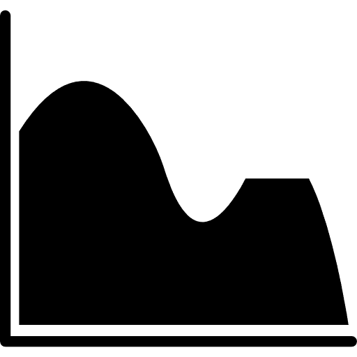 Continuous data graphic wave chart chart wave business icon