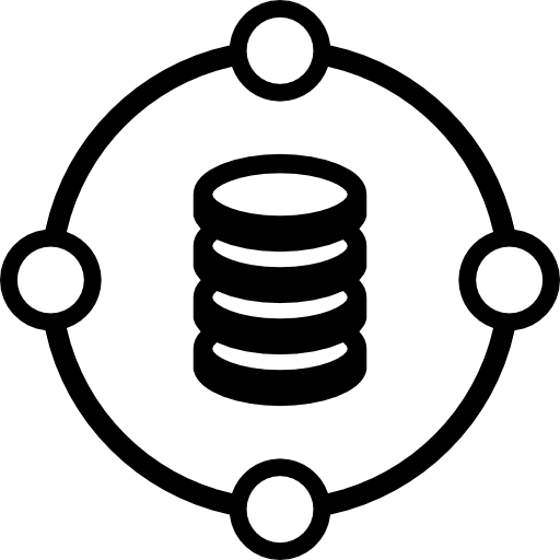 Database secure connection connected connections technology icon