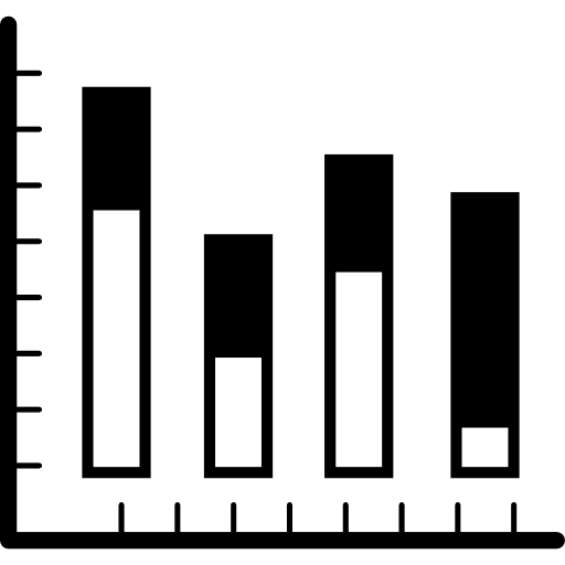 Multiple variable bars data graphic variable graphic data analytics icon