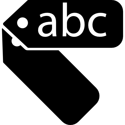 Tags labels data analytics letters icon