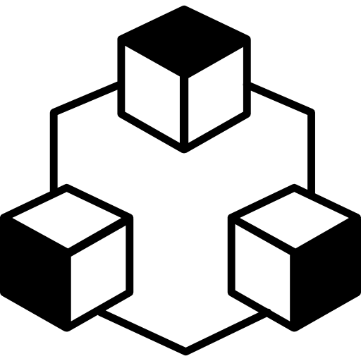 Data interconnected symbol data symbols interface icon