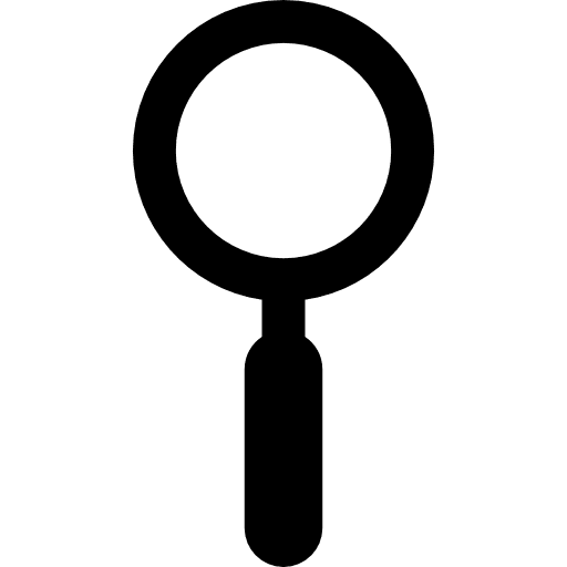 Magnifier tool in vertical position interface symbol search data analytics interface icon