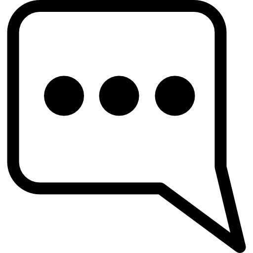 Speech bubble with three dots inside etc interface analytics icon