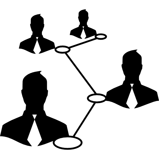 Users interconnected symbol user analytics icon