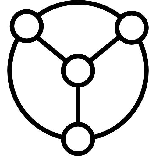 Data connected circular graphic interface symbol data circles symbol icon