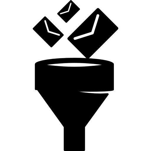 Mail funneling email funnel mailing icon