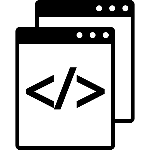 Data coding symbol coding symbol code icon